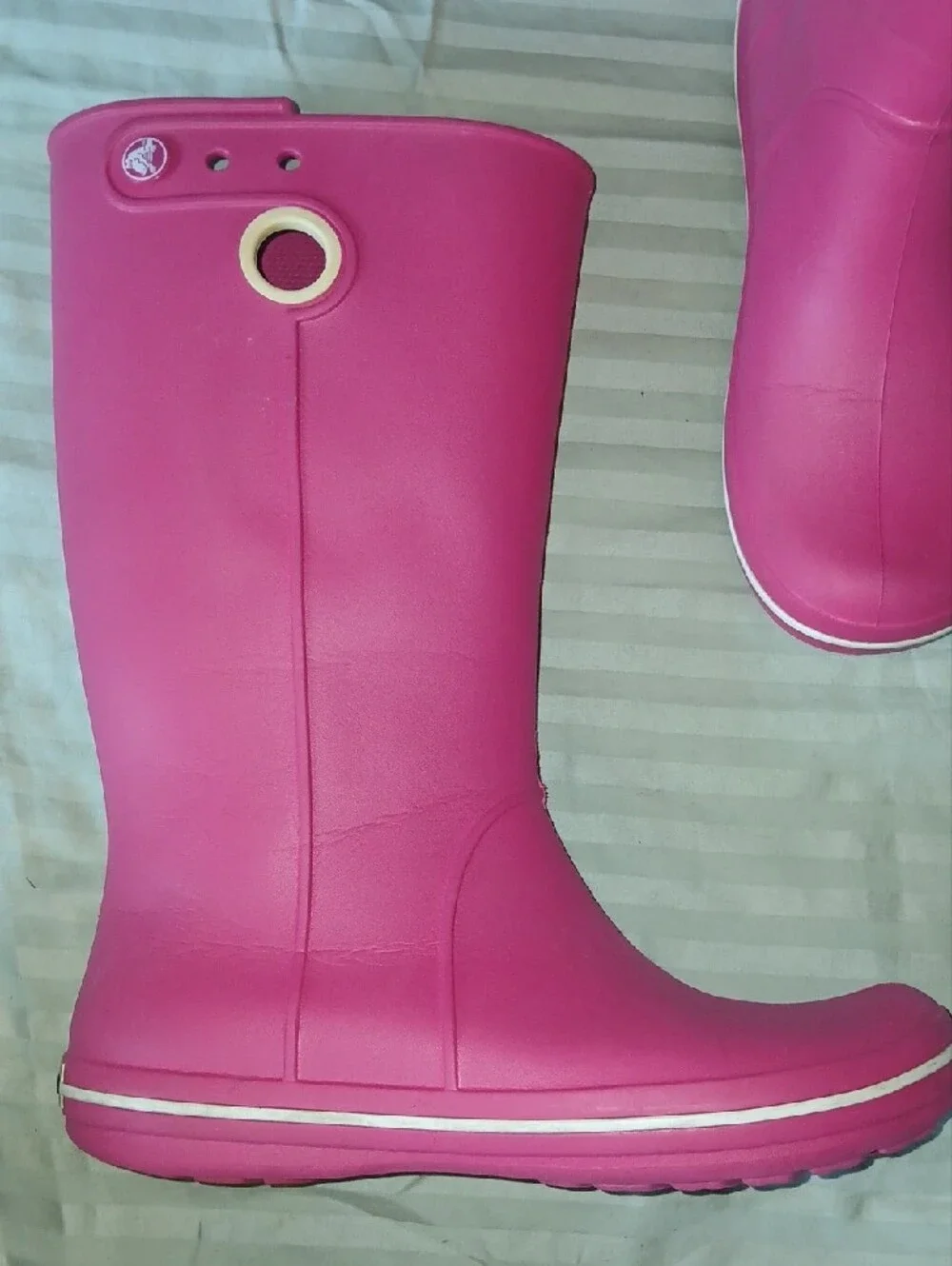 CROCS Womens Hot Pink Tall Rain Boots Sz: 8